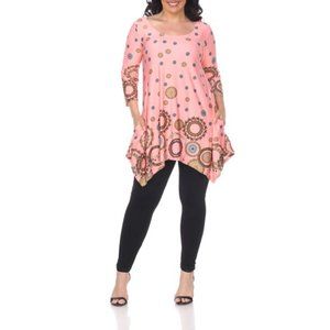 Women's Plus Size White Mark Erie Tunic Top - 1XL
